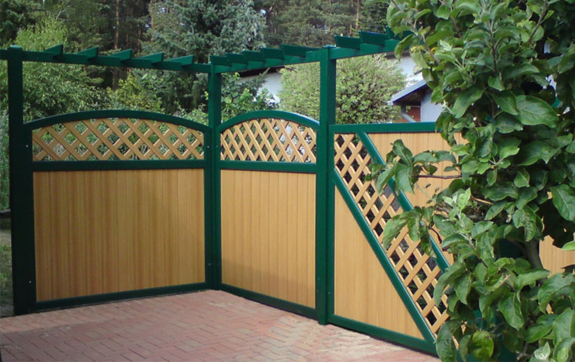 Pvc sichtschutz dekor astfichte im garten