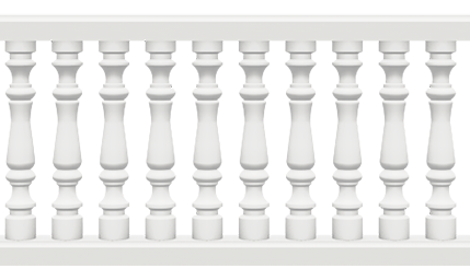 Balustrade geschwungenWeiß