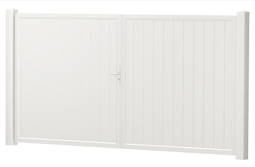 Sichtschutz-2-Flügel-Hoftor gerade