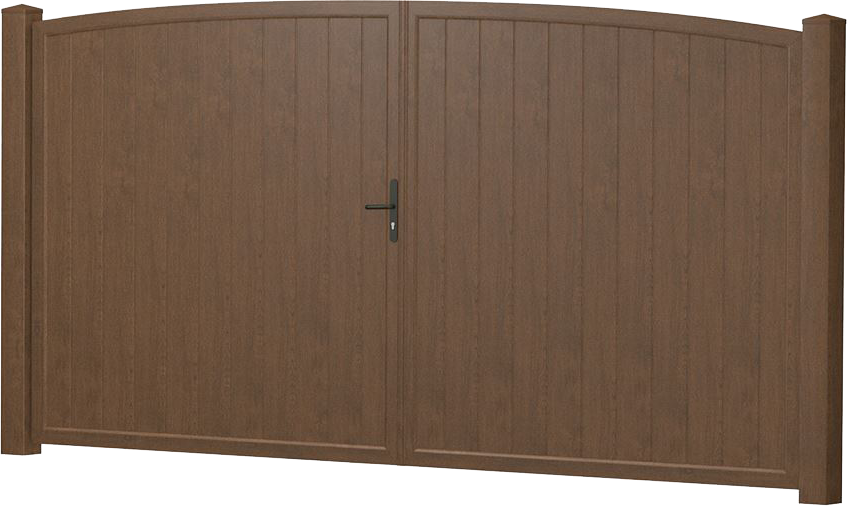 Sichtschutz-HoftorNussbaum