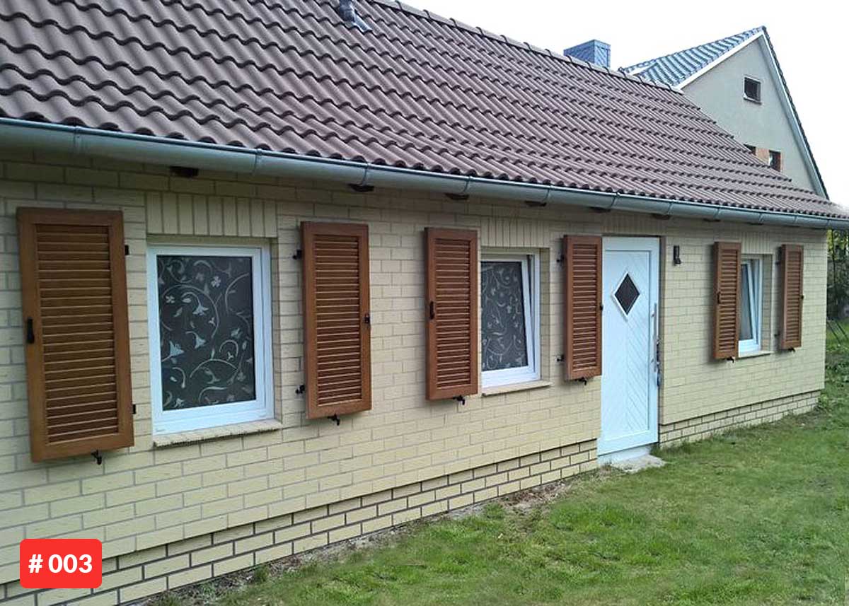 Fensterladen aus Kunststoff ,PVC für Fenster und Türen in echter holzoptik Golde Oak