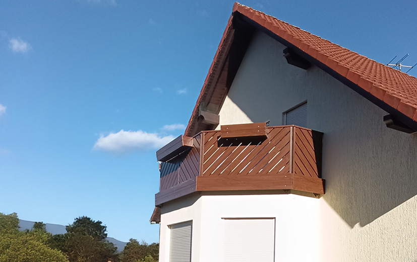Golden Oak Balkongeländer mit Stil