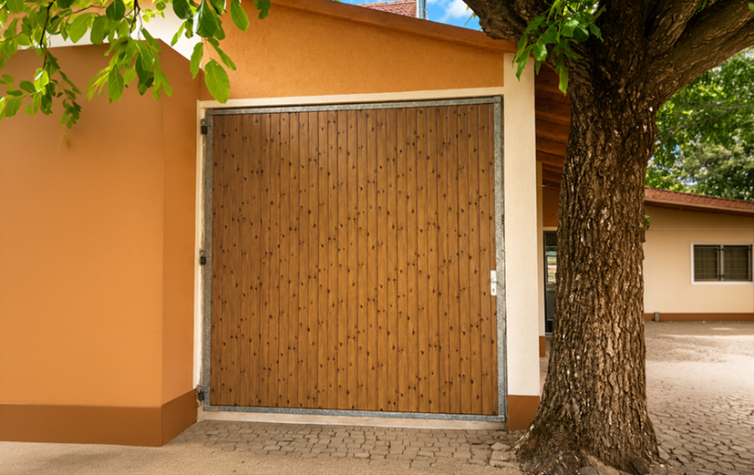 Holzoptik für große Torflächen