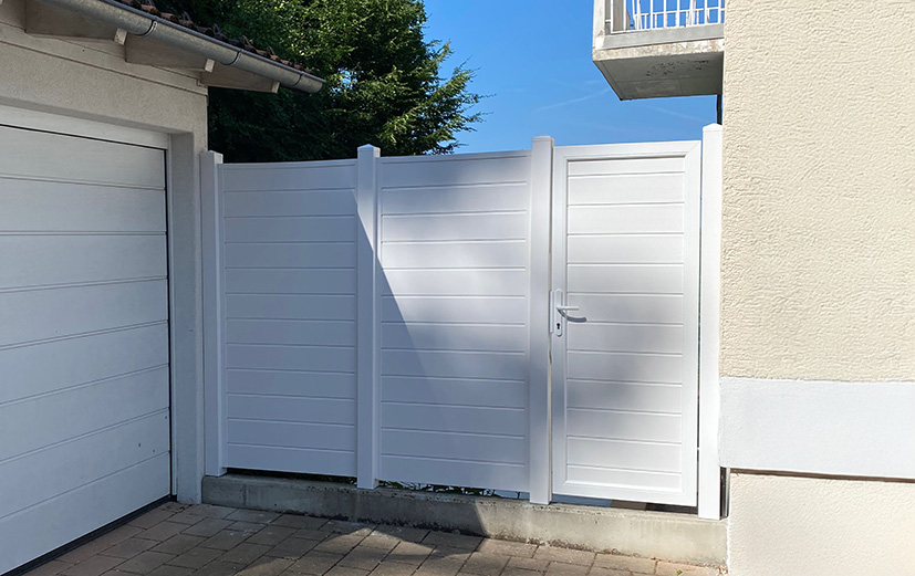 Klare Abgrenzung, schlicht in Weiß