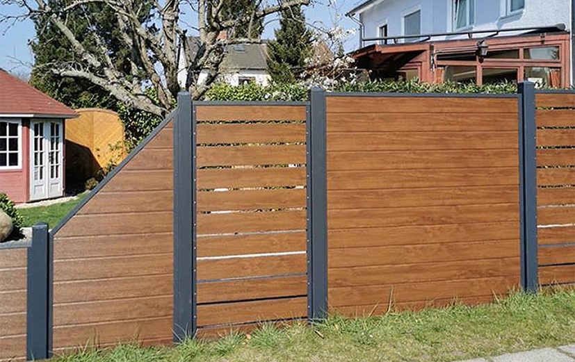 Goldener Sichtschutz mit Struktur