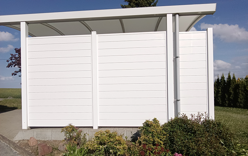 Carport-Seiten clever geschlossen