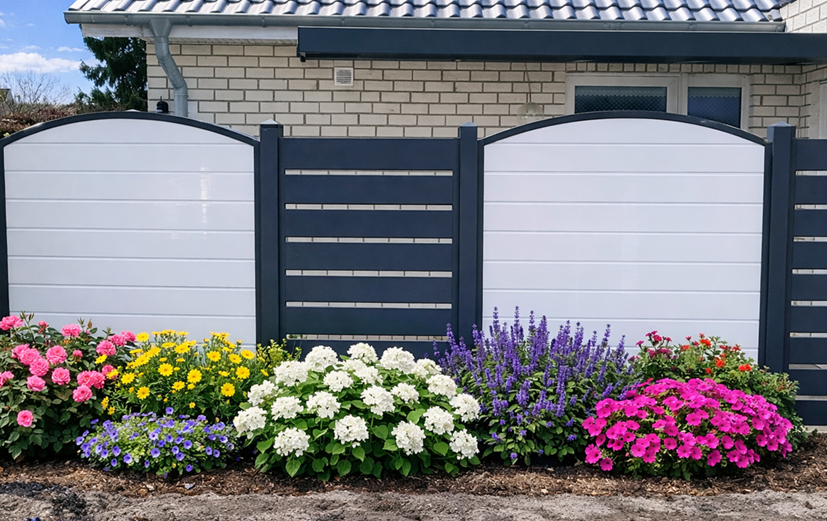 Eleganter Sichtschutz mit Oberbogen