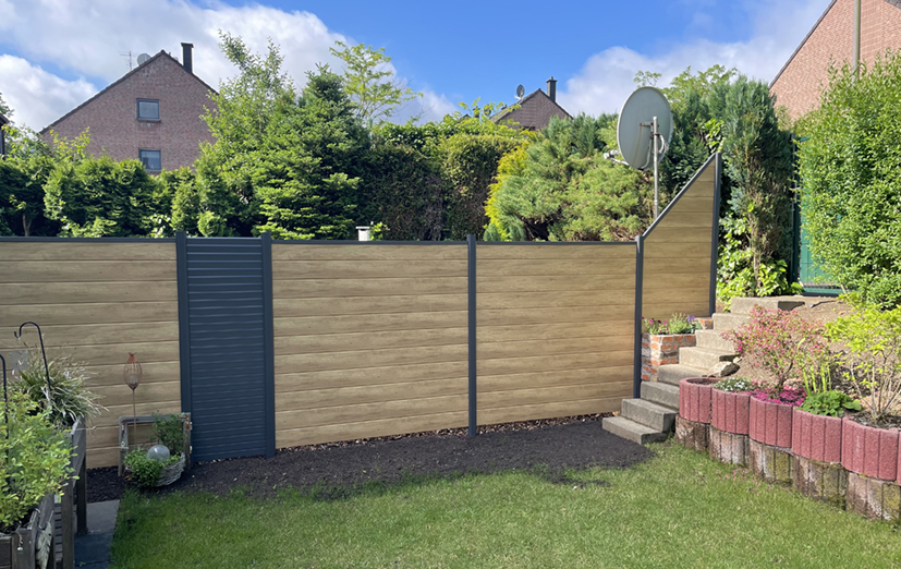 Sichtschutz in Desert Oak & Anthrazit