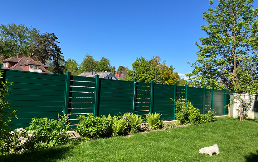 Dichte Elemente mit Zierelement in Moosgrün