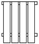 120x25mm Latten senkrecht
