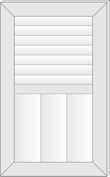 Lamellen und Füllung mit Kämpfer